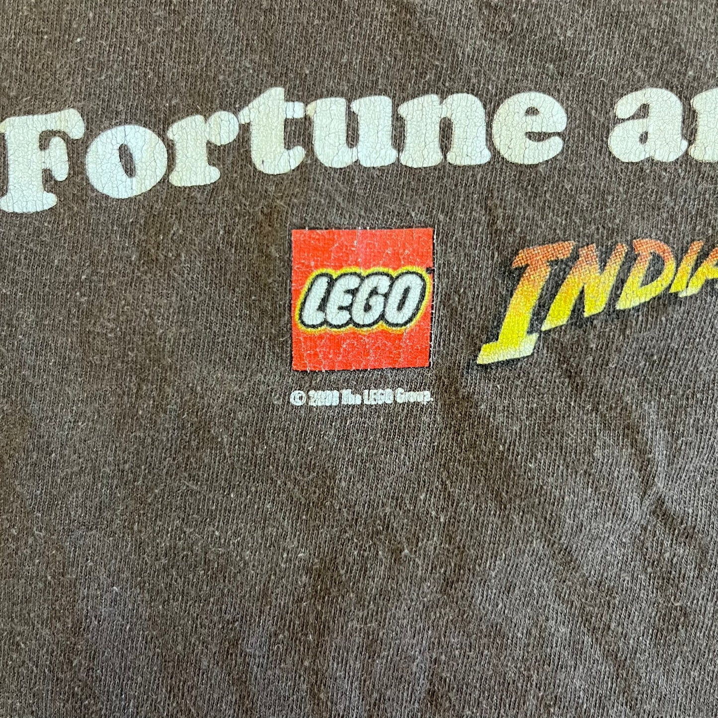 Gray shirt with LEGO logo and partially visible text