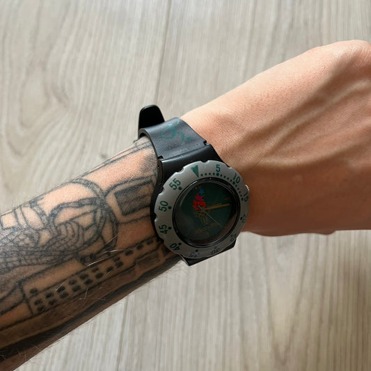 mcdonald's atlanta 1996 olympics analog watch black
