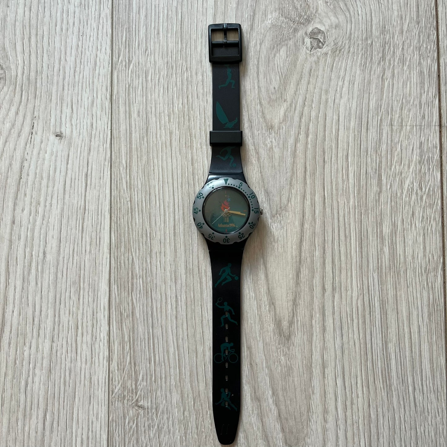 mcdonald's atlanta 1996 olympics analog watch black