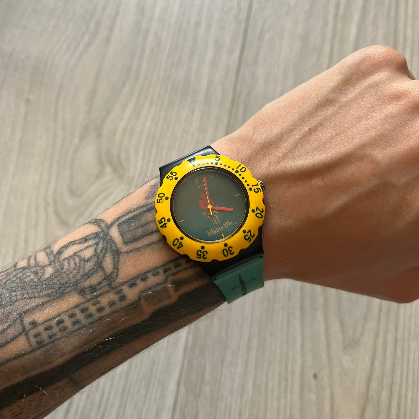 mcdonald's atlanta 1996 olympics analog watch multicolor