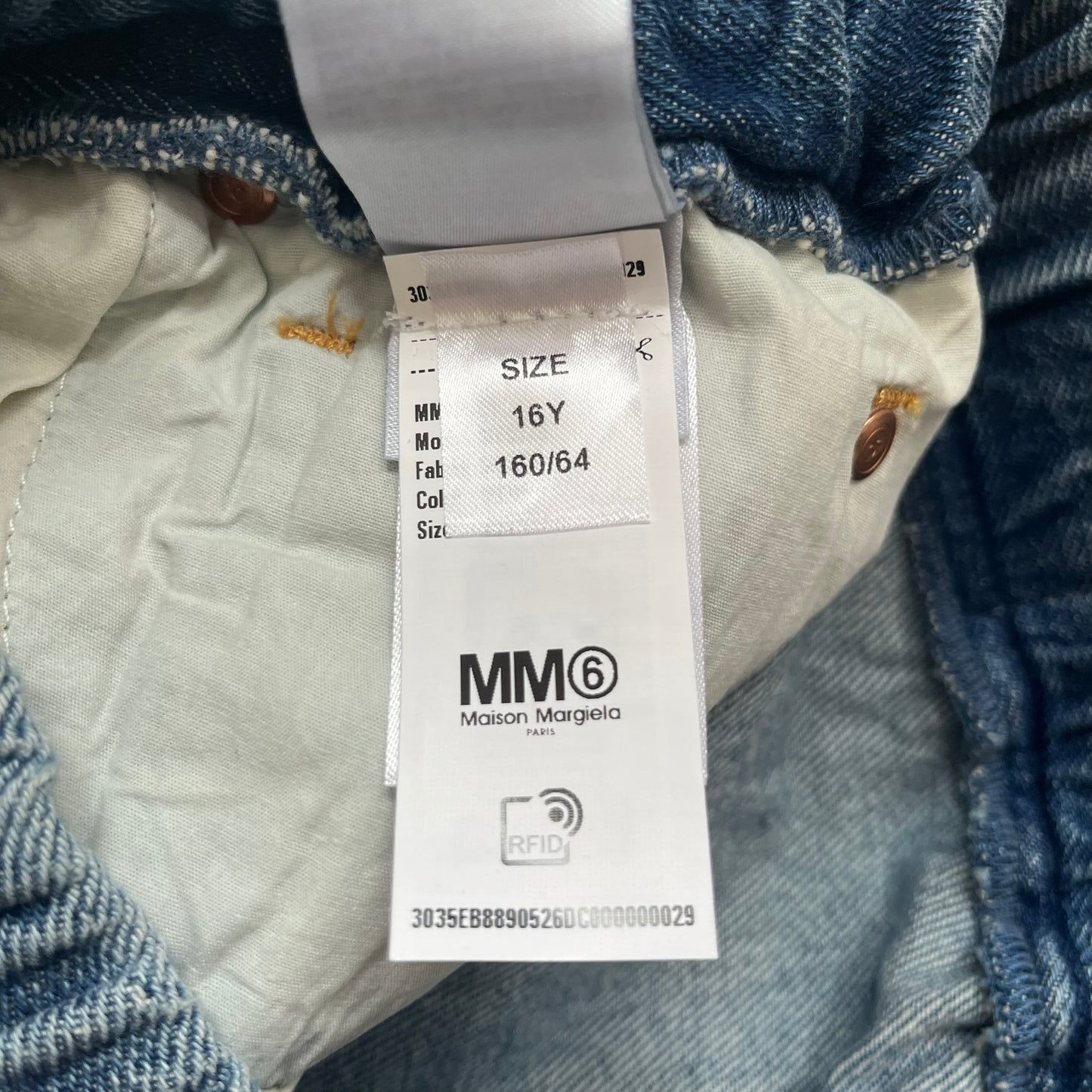 mm6 maison margiela denim shorts