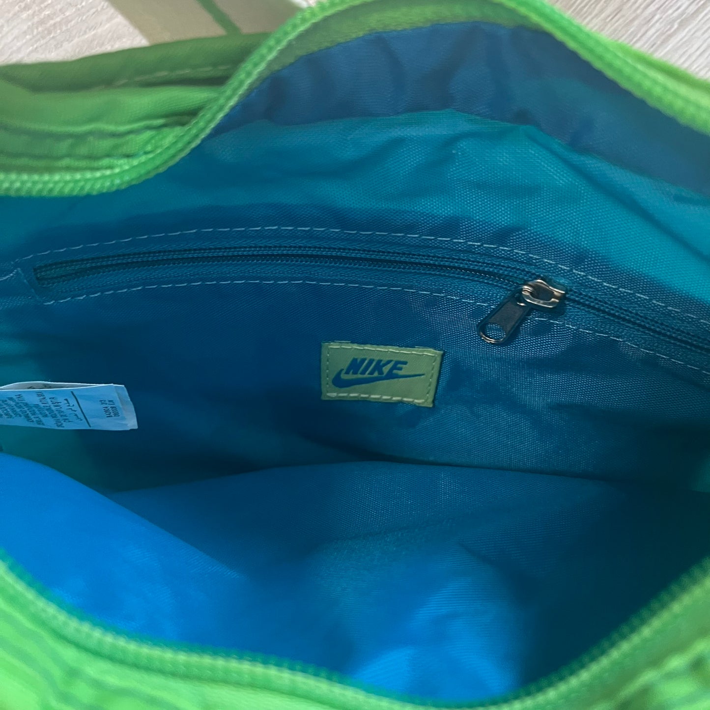 nike nylon sling bag green