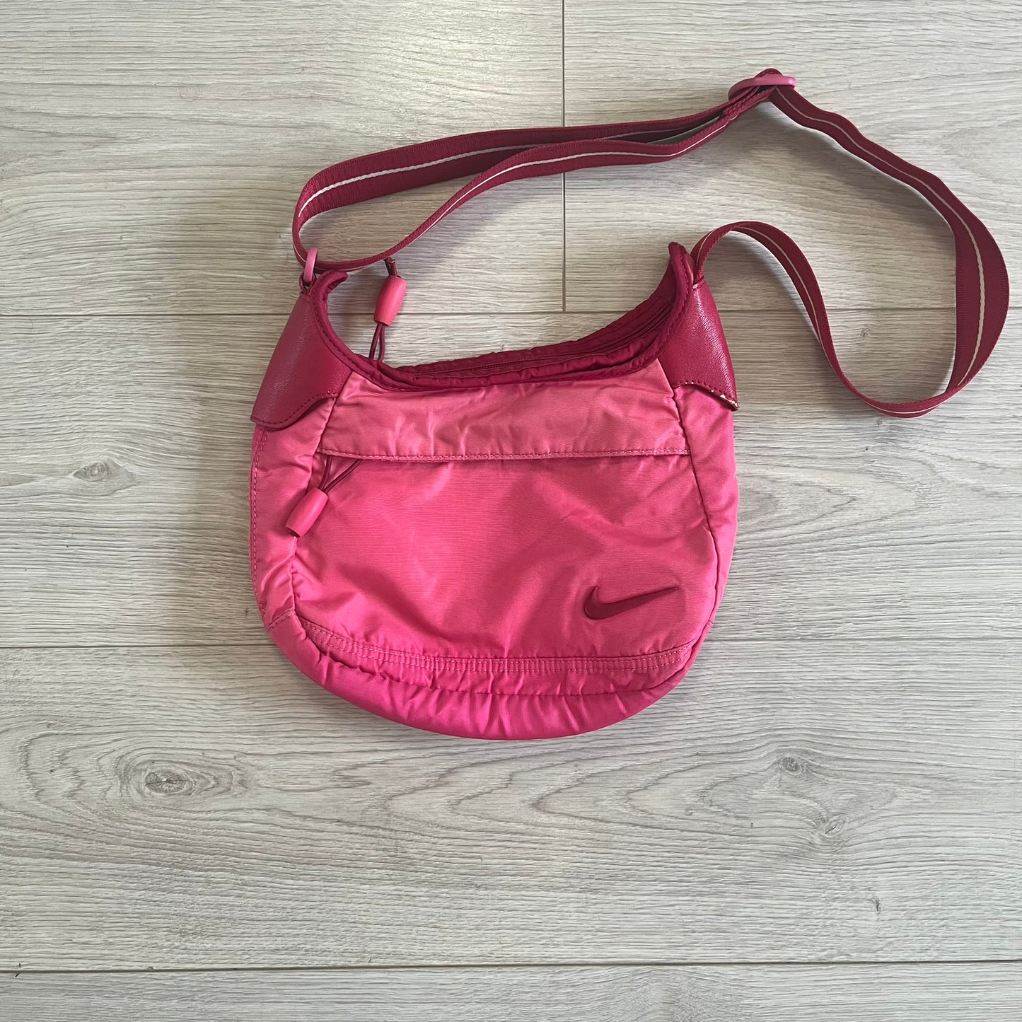 nike nylon sling bag pink