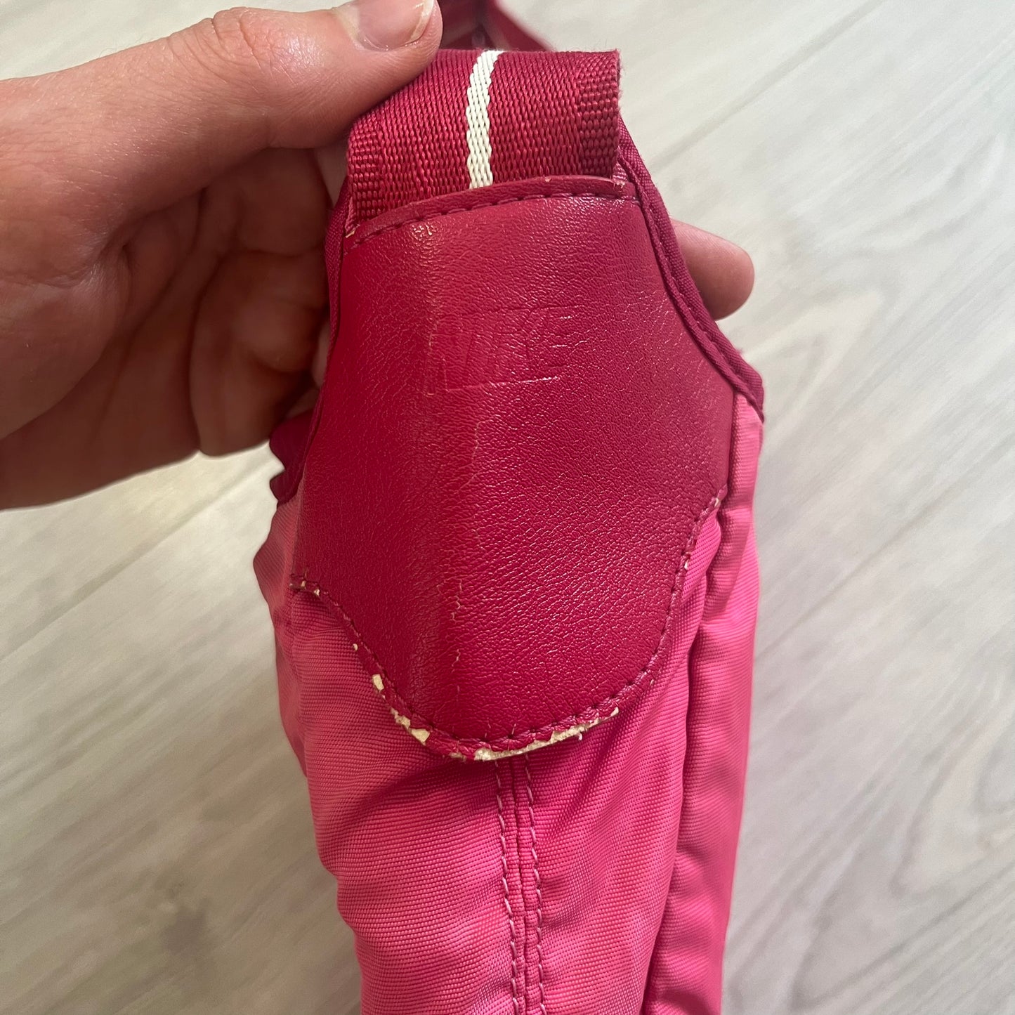 nike nylon sling bag pink