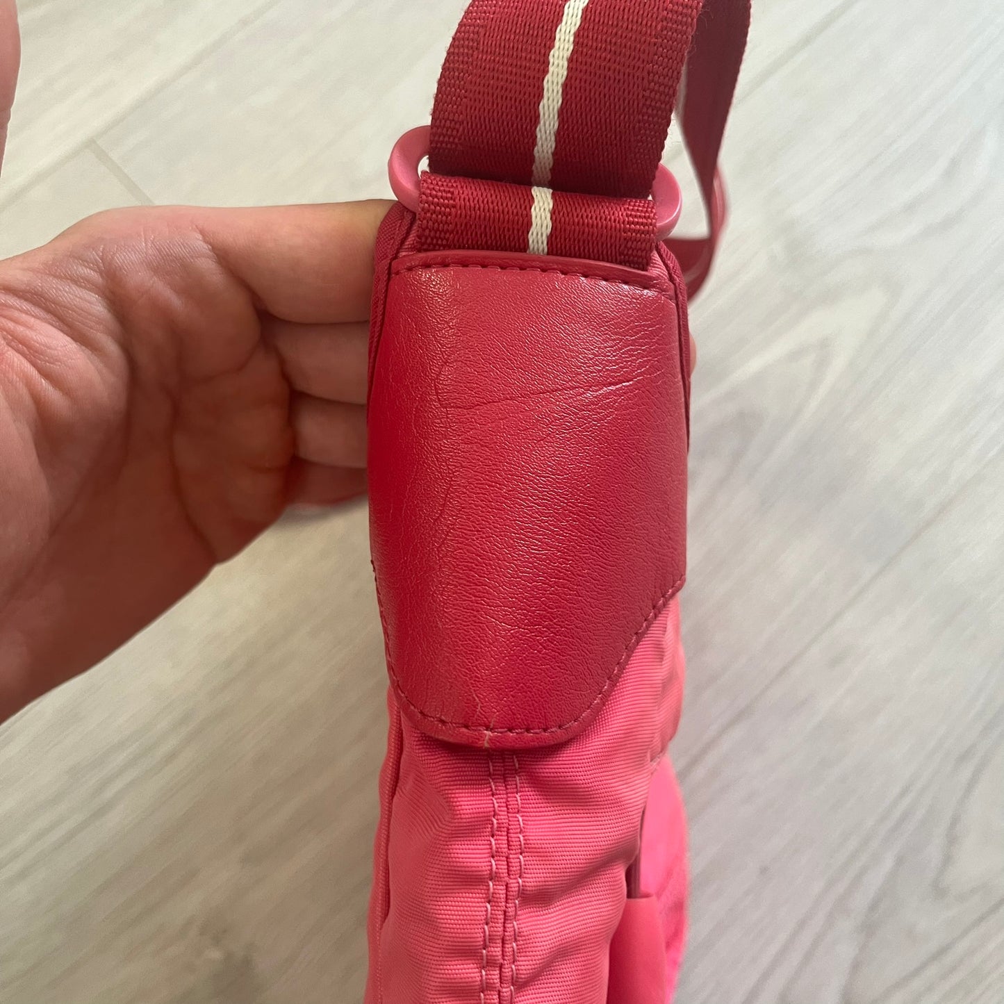 nike nylon sling bag pink