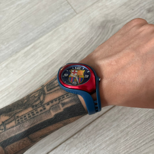 nike triax fc barcelona wk0008 analog watch used