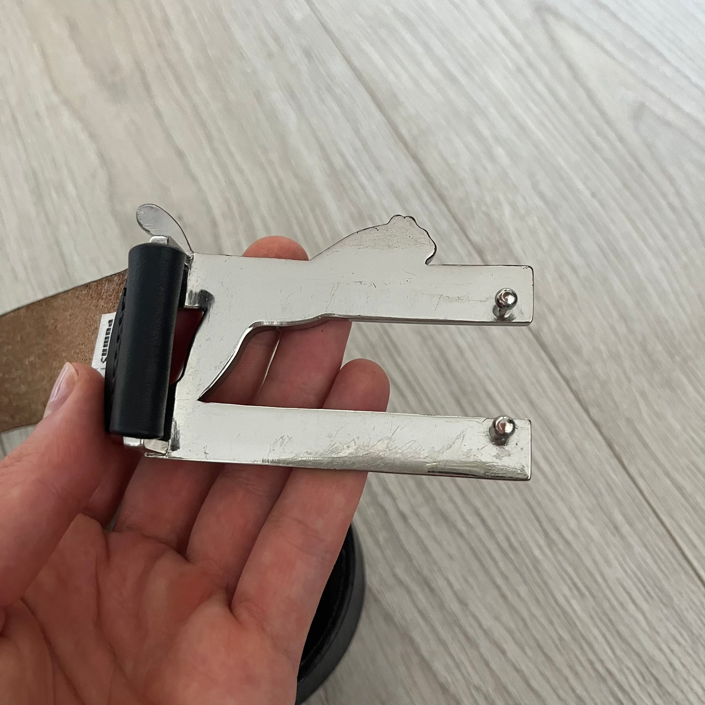 puma rhinestone leather belt