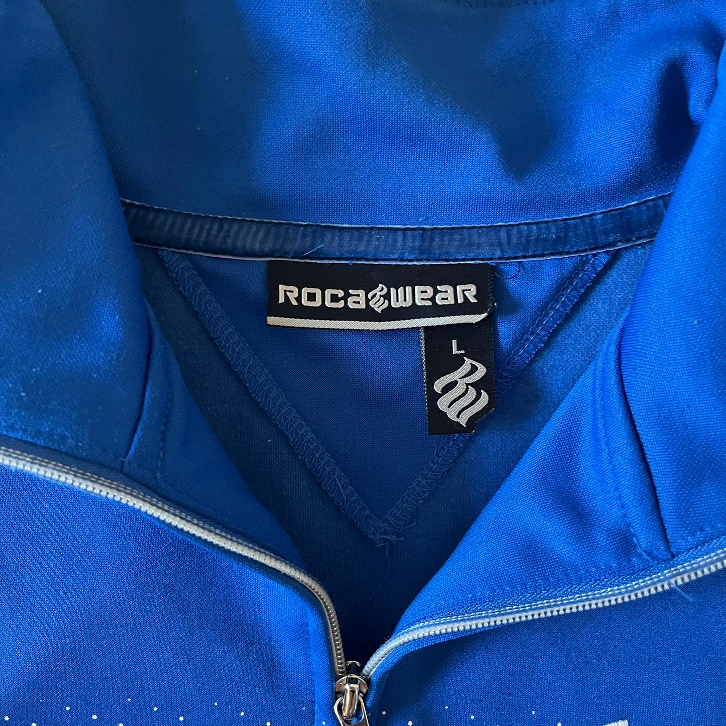 rocawear dotted blue track jacket