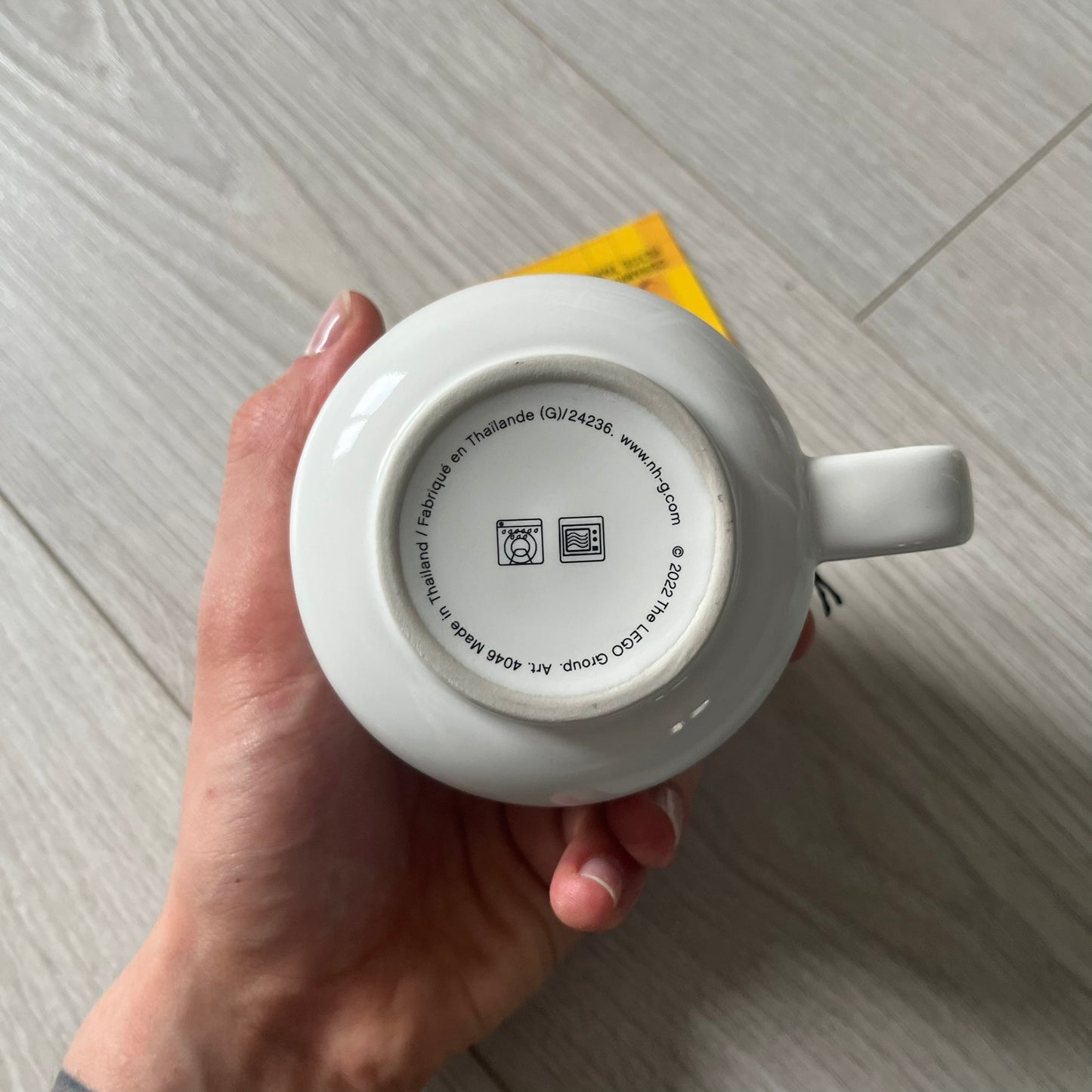 small lego skeleton ceramic mug