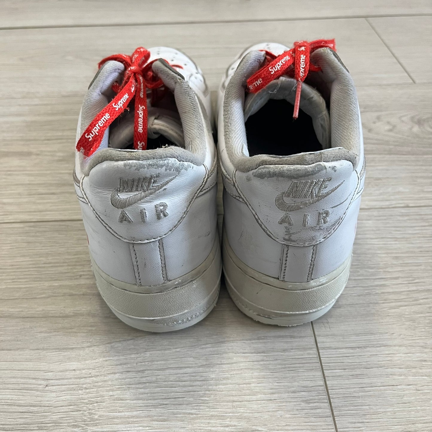 supreme air force 1 low white