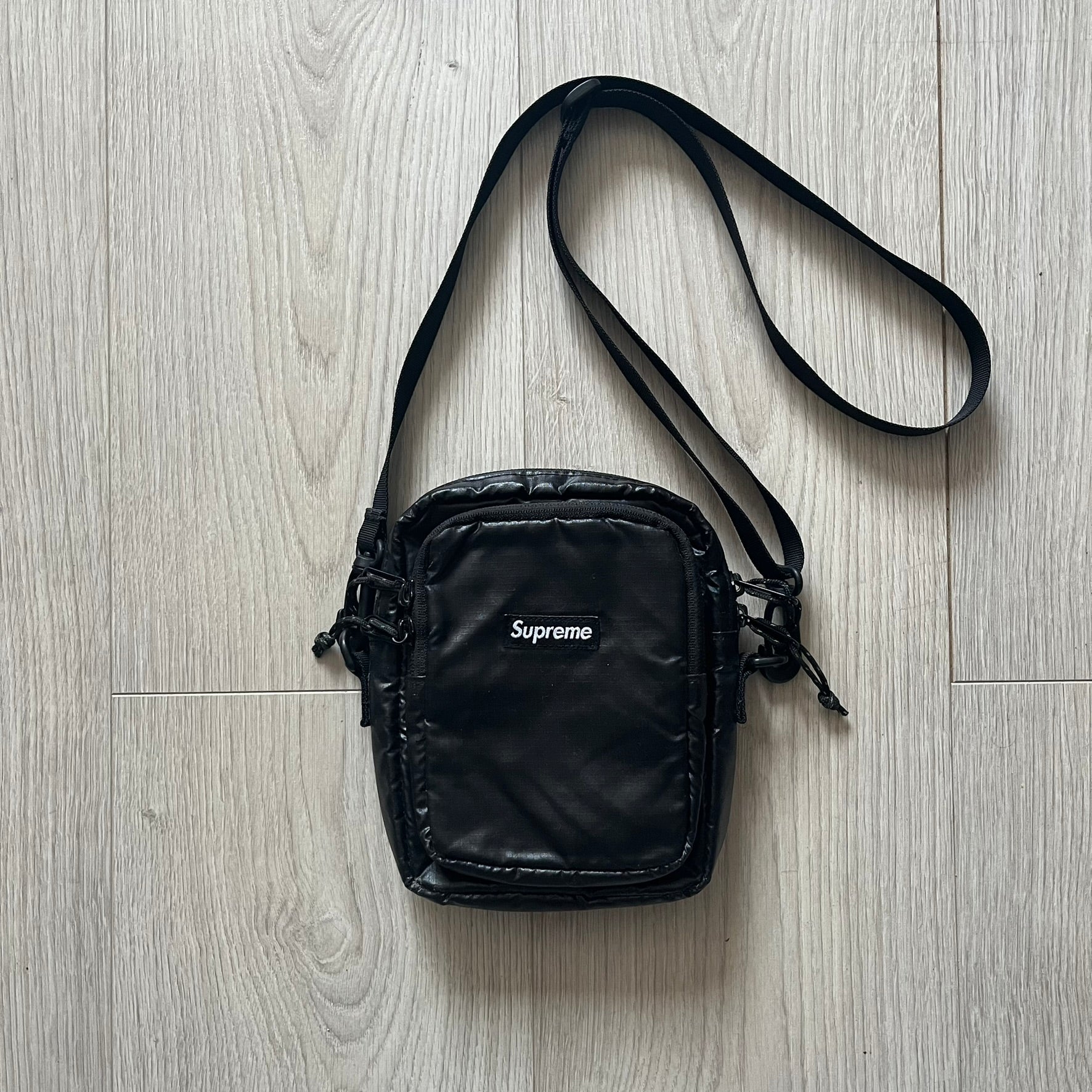 supreme fw17 black shoulder bag – único13
