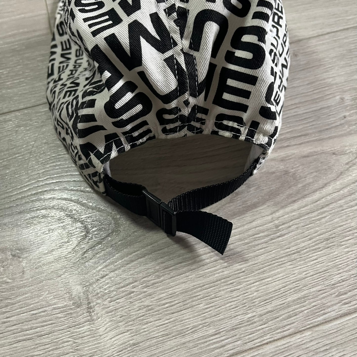 supreme repeater camp cap white