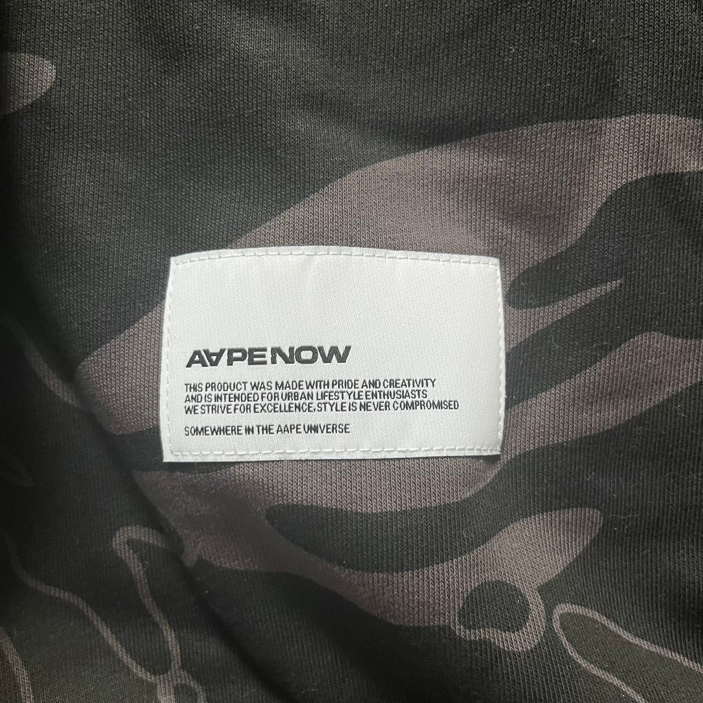 AAPE By Bathing Ape Now Silicon Badge Camo Crewneck
