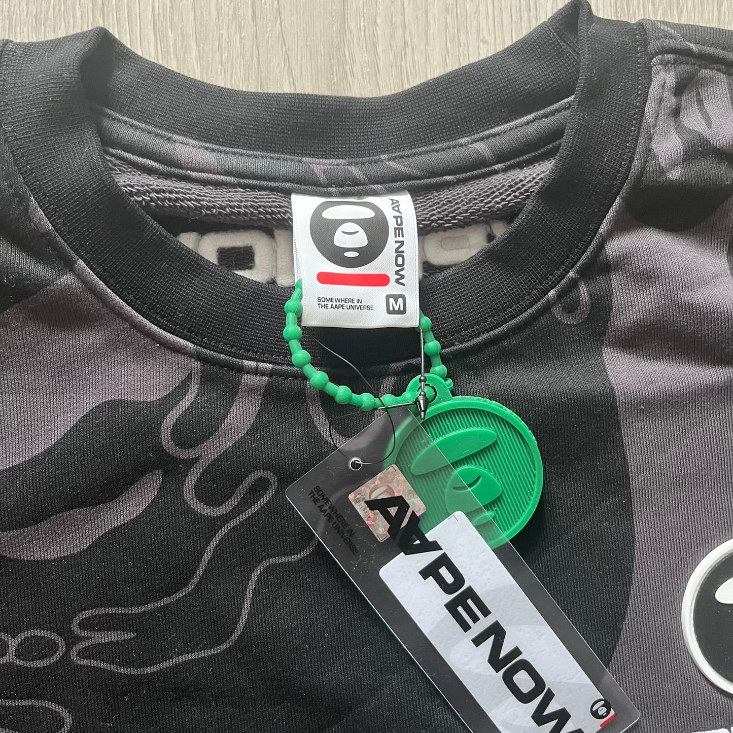 AAPE By Bathing Ape Now Silicon Badge Camo Crewneck