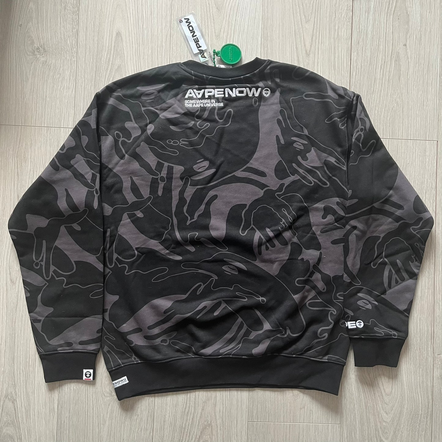 AAPE By Bathing Ape Now Silicon Badge Camo Crewneck