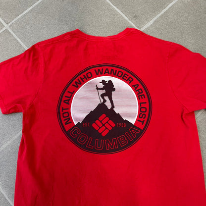 Asspizza 2024 Shiny Ponyta Red Tee is a red T-shirt featuring a shiny Ponyta graphic on the front with a yellow “730” number printed above. Next to the Ponyta graphic is a small black “Babbitt 2024 #077” text detail. The shirt is printed on a Colombia blank.
