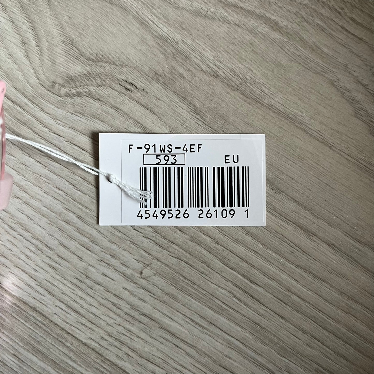 Custom Casio F-91W Pink digital watch featuring a Anime Eyes filter screen. Slim 8.5 mm profile, lightweight 21 g build and flexible bio-based resin band ensure lasting comfort. Includes alarm, stopwatch, and microlight function for everyday functionality.