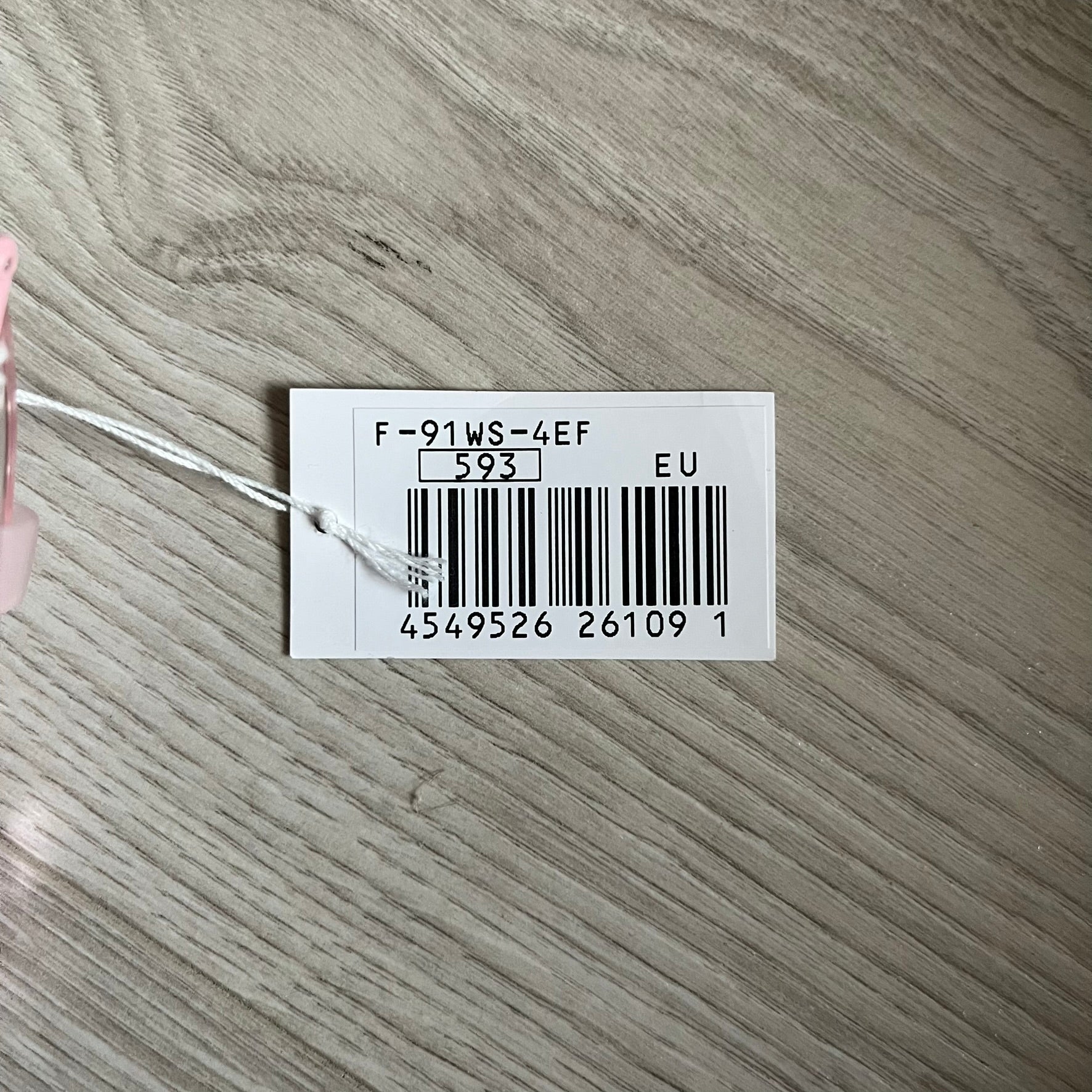 Custom Casio F-91W Pink digital watch featuring a Anime Eyes filter screen. Slim 8.5 mm profile, lightweight 21 g build and flexible bio-based resin band ensure lasting comfort. Includes alarm, stopwatch, and microlight function for everyday functionality.