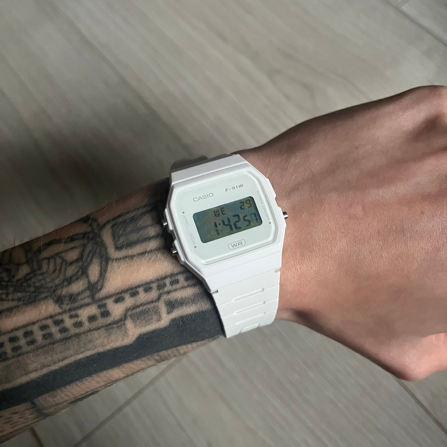 Casio F-91W "Sunny Day" White Digital Watch