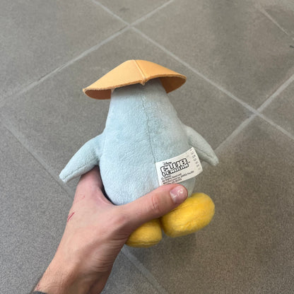 Club Penguin 2009 Series 4 Sensei Penguin Plushie is a gray penguin with a straw hat and long gray beard. Released in 2009 by Disney and Jakks Pacific, featuring an embroidered Club Penguin logo on the bottom of the foot. It comes with a Disney-licensed tag.
