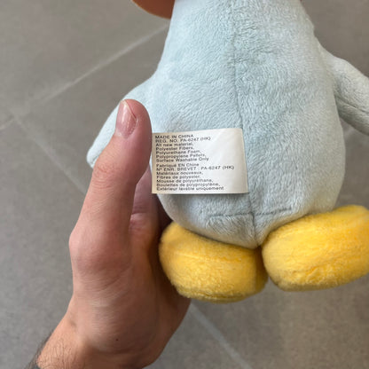 Club Penguin 2009 Series 4 Sensei Penguin Plushie is a gray penguin with a straw hat and long gray beard. Released in 2009 by Disney and Jakks Pacific, featuring an embroidered Club Penguin logo on the bottom of the foot. It comes with a Disney-licensed tag.