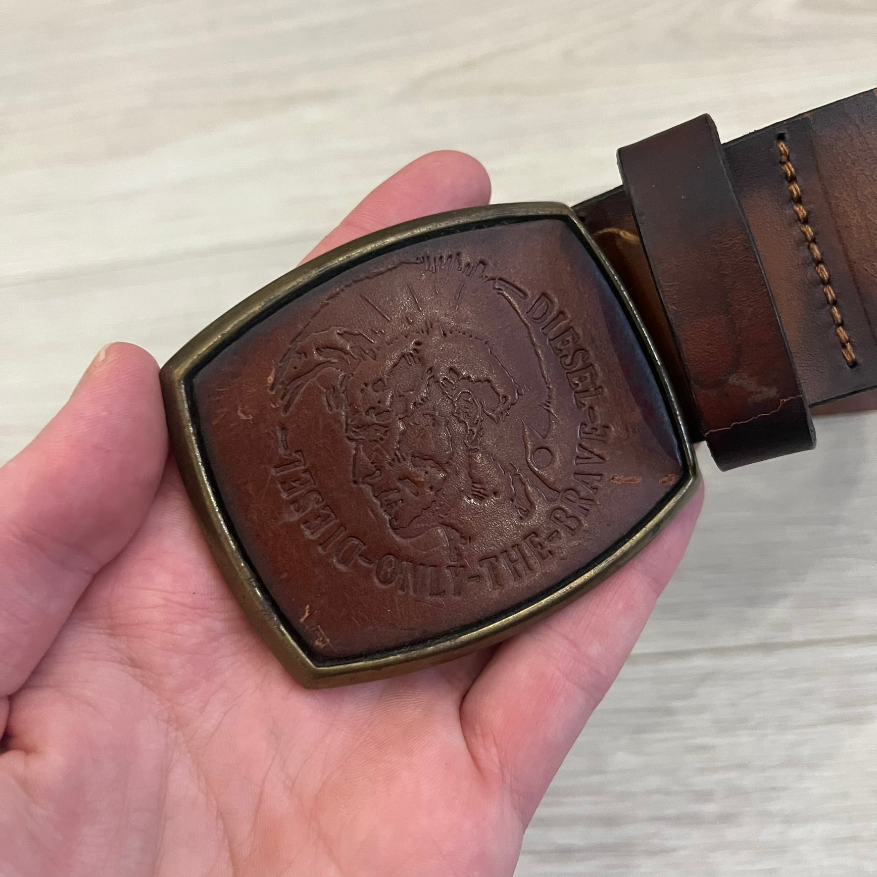 Diesel 'Only The Brave' Leather Belt – único13