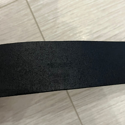 Dolce &amp; Gabbana 2000s Silver/Gold Bars Belt crafted from black leather with a solid metal buckle plate. The buckle features three horizontal metal bars secured with visible screws, with silver-tone bars on the top and bottom and a gold-tone center bar engraved with the D&amp;G logo. Finished with a structured leather strap, comes with the original dustbag.