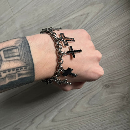 Dolce & Gabbana 7 Crosses Stainless Steel Bracelet