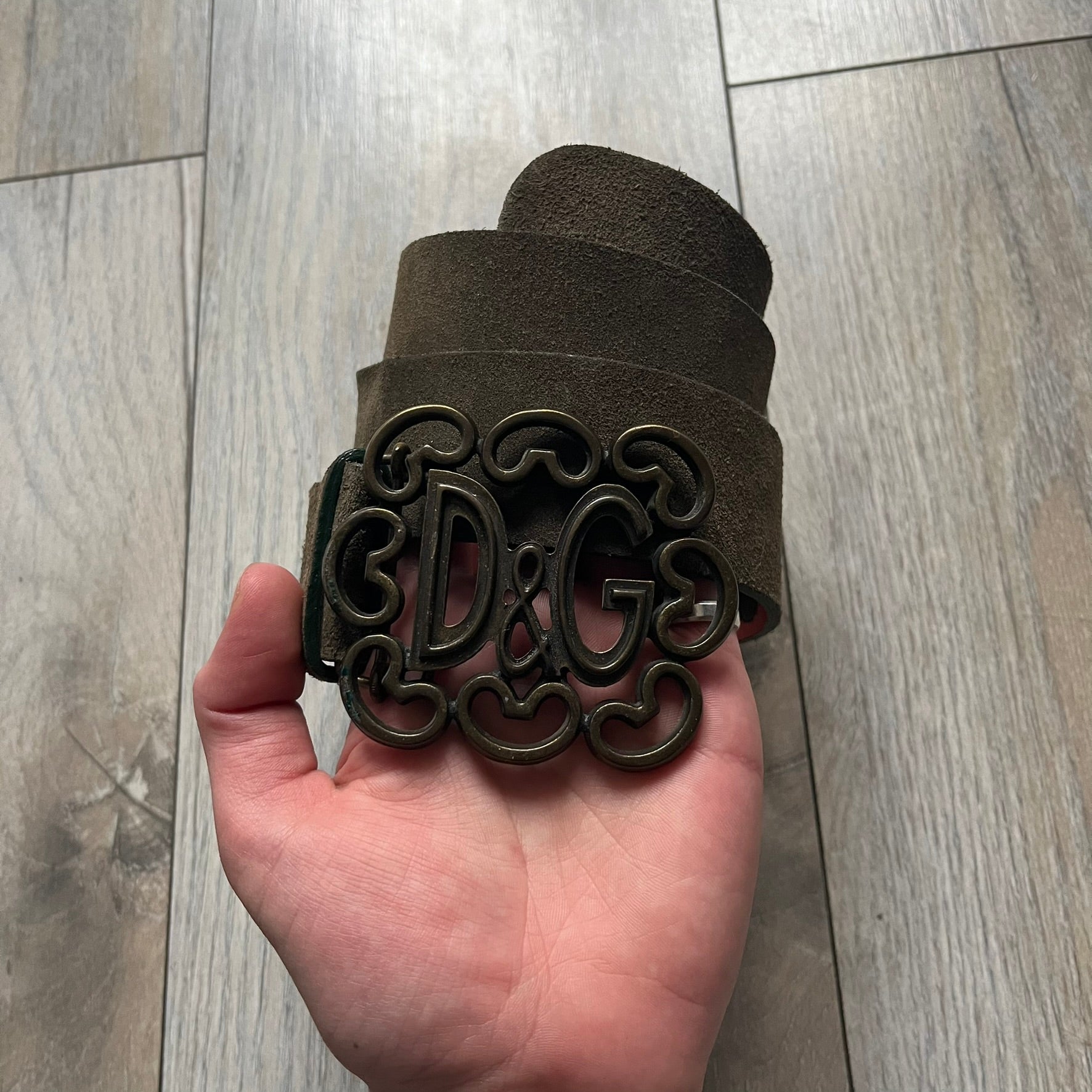 Dolce & Gabbana Green Suede Hearts Belt – único13