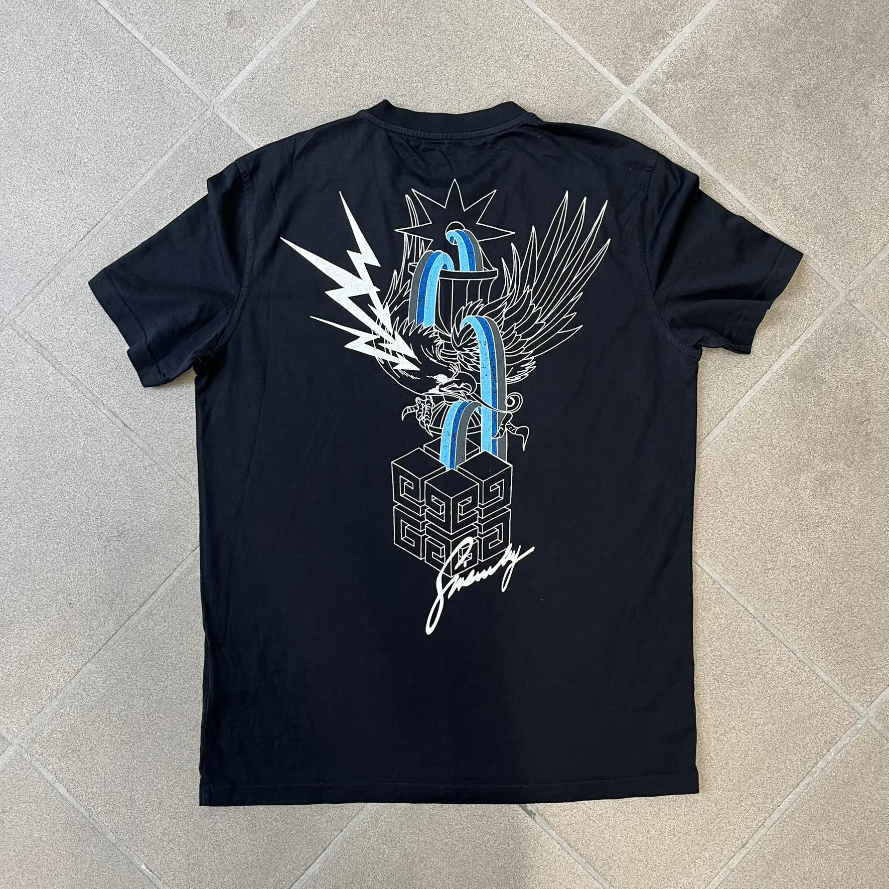 Givenchy AW18 Aquarius Black Tee – único13