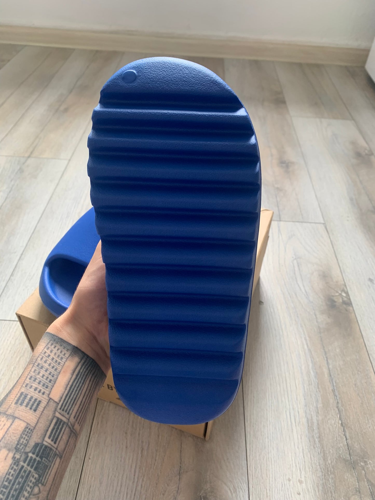 yeezy slides azure