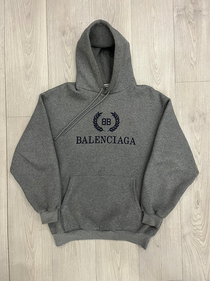 balenciaga crest logo oversized hoodie