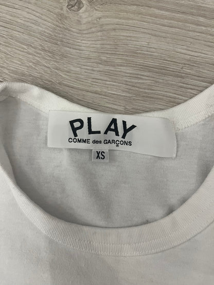 cdg play triple hearts tee
