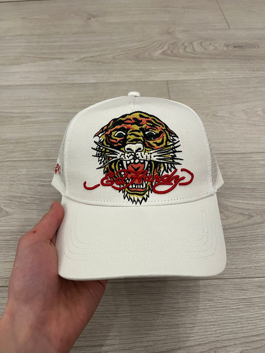 ed hardy ed-rear twill front mesh trucker hat