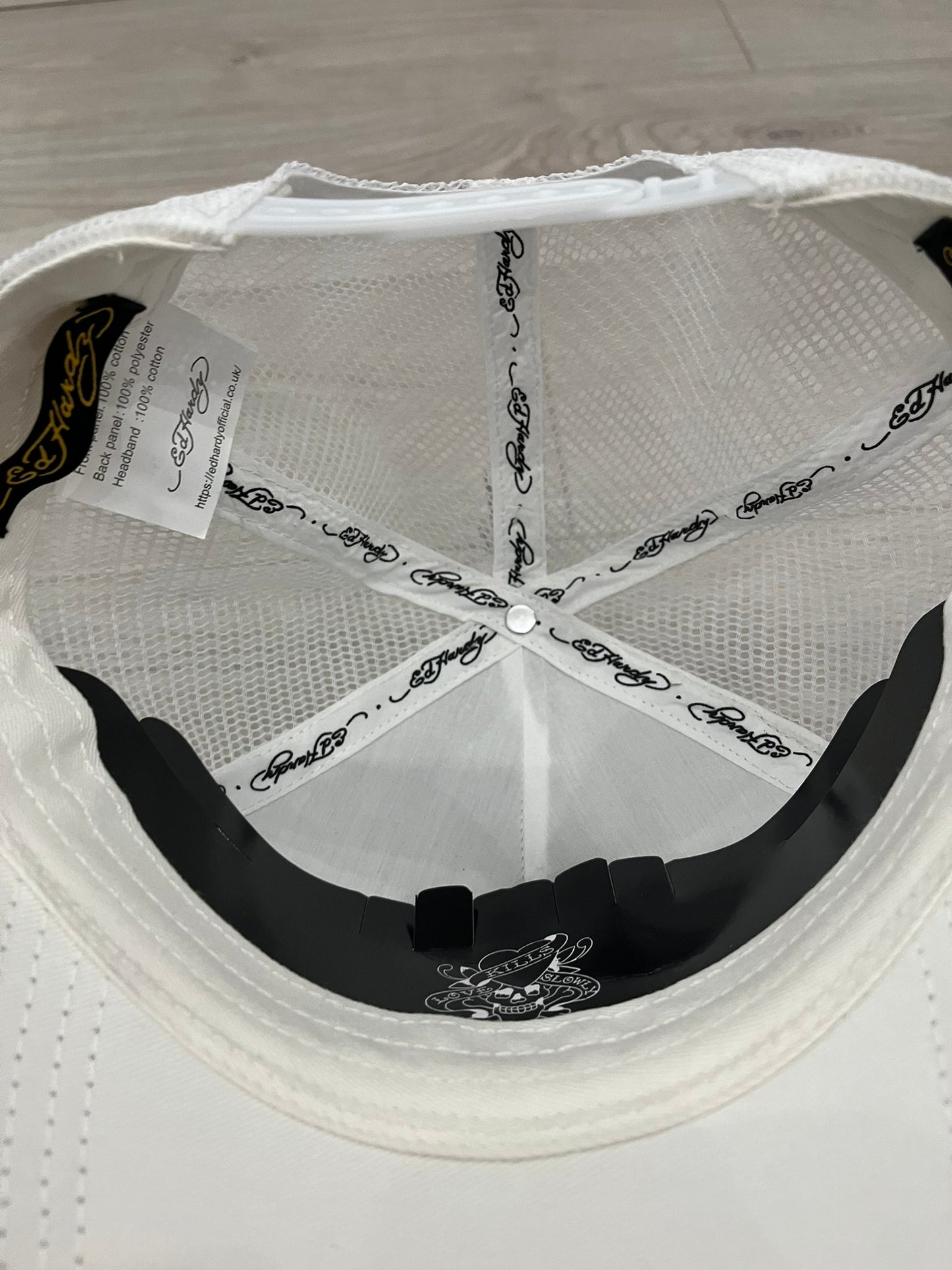 ed hardy ed-rear twill front mesh trucker hat