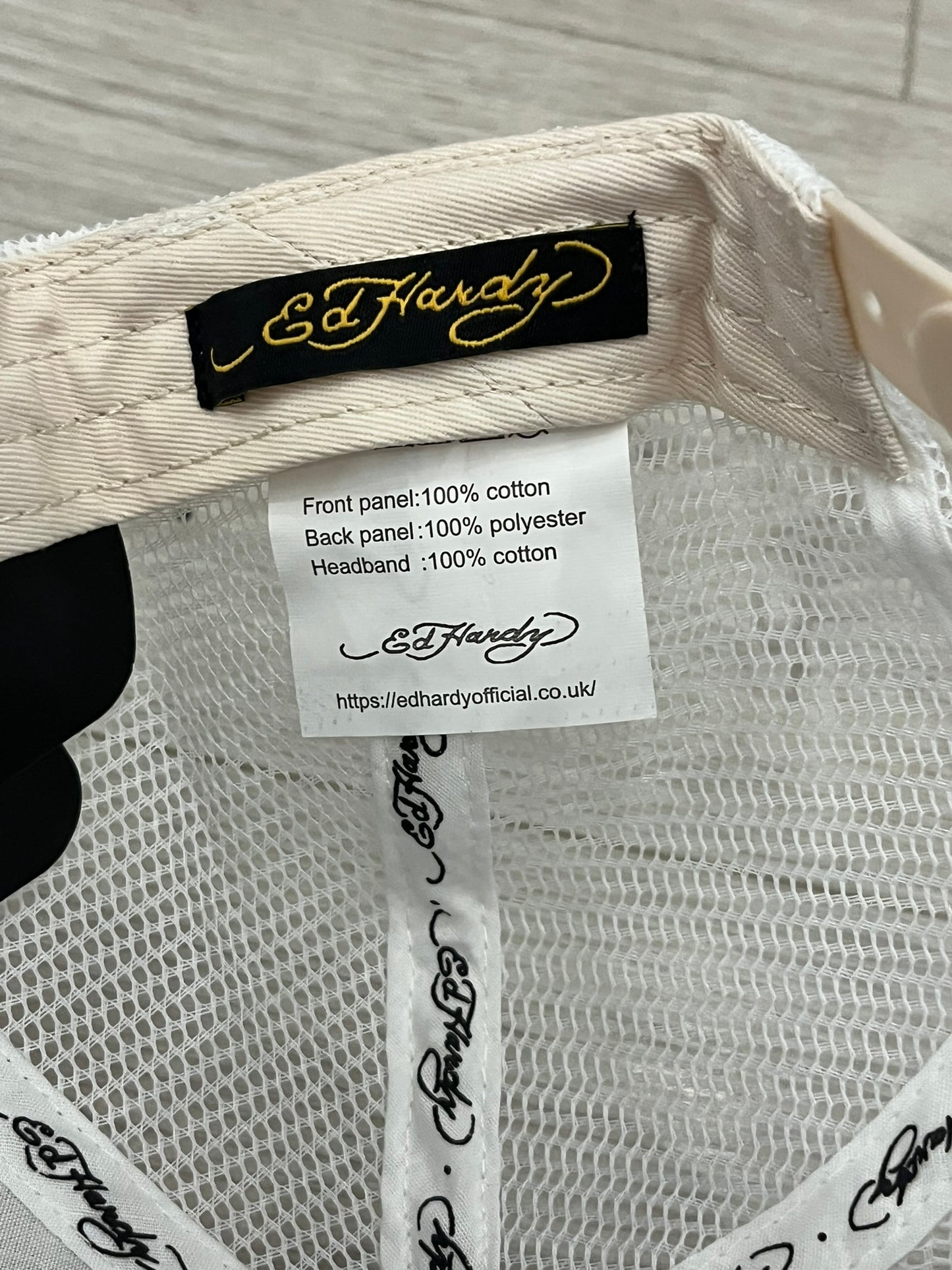 ed hardy tokyo-geisha twill front mesh trucker hat