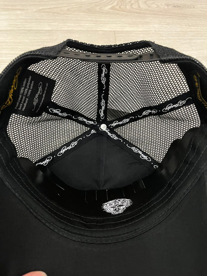 ed hardy ed-busy-bee twill front mesh trucker hat
