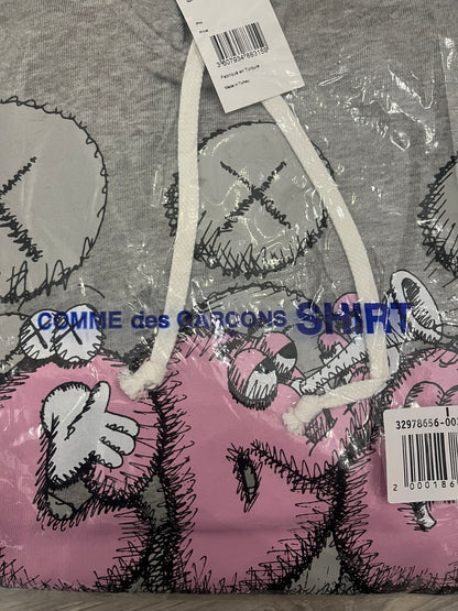 kaws x cdg print popover hoodie