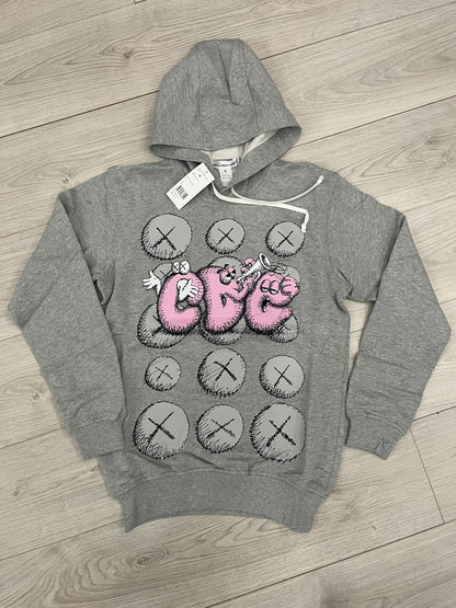 kaws x cdg print popover hoodie