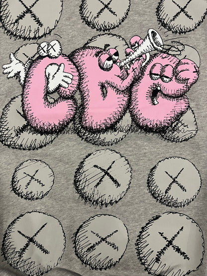 kaws x cdg print popover hoodie