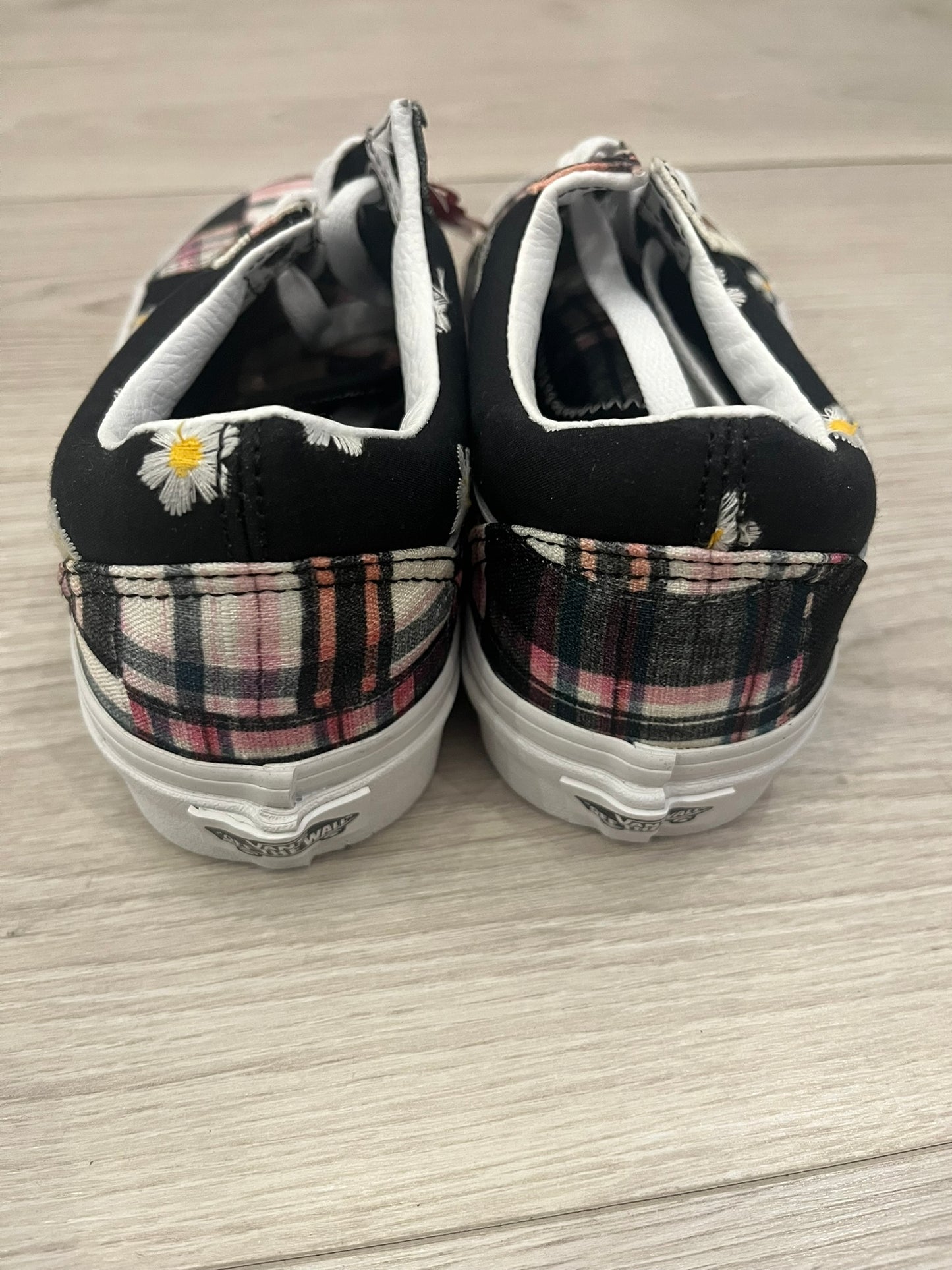 vans old skool floral plaid patchwork
