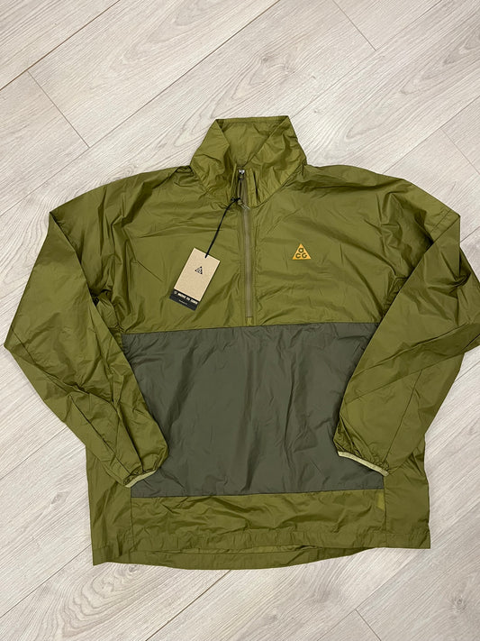 nike acg windshell cindercone windbreaker olive