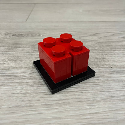 lego 2x2 red brick m&t