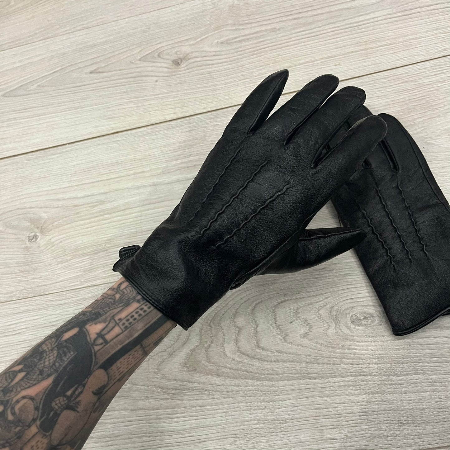 leather gloves