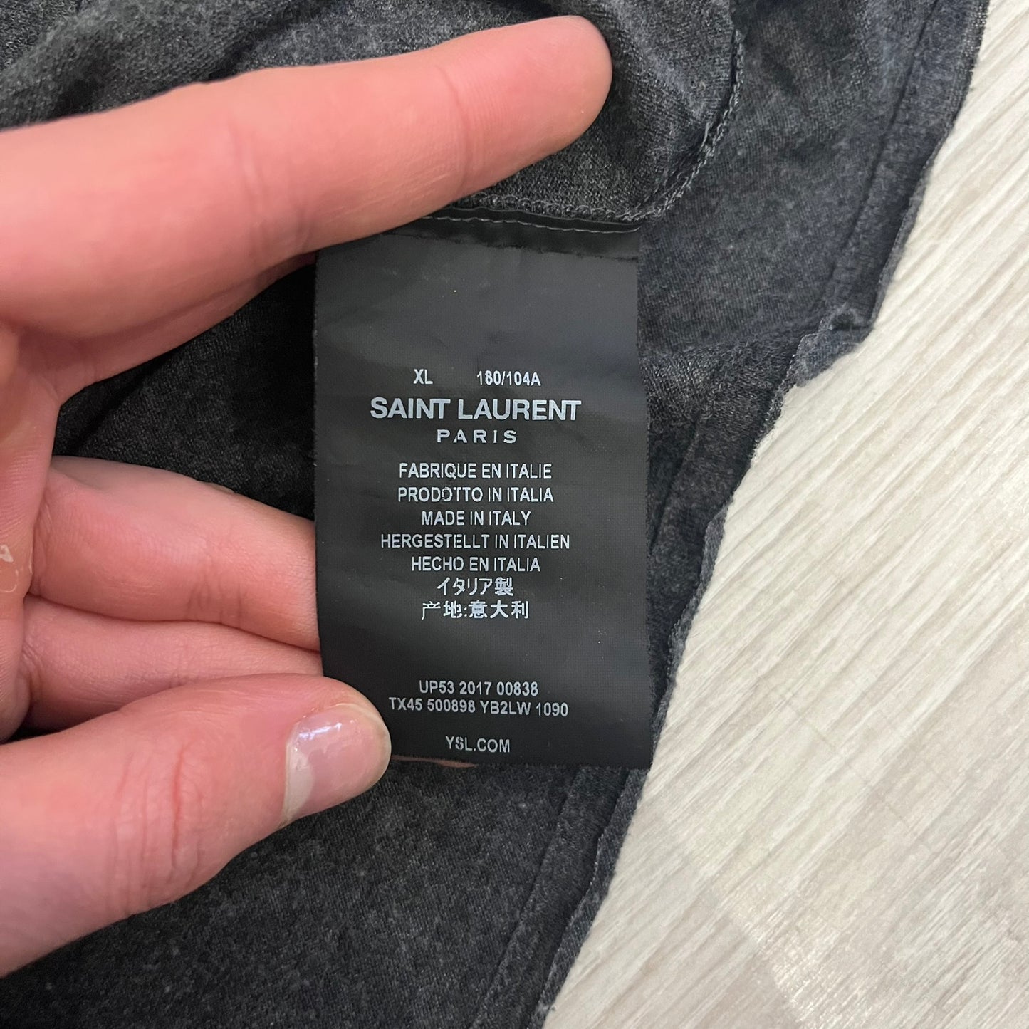 saint laurent paris thunder bolt tee