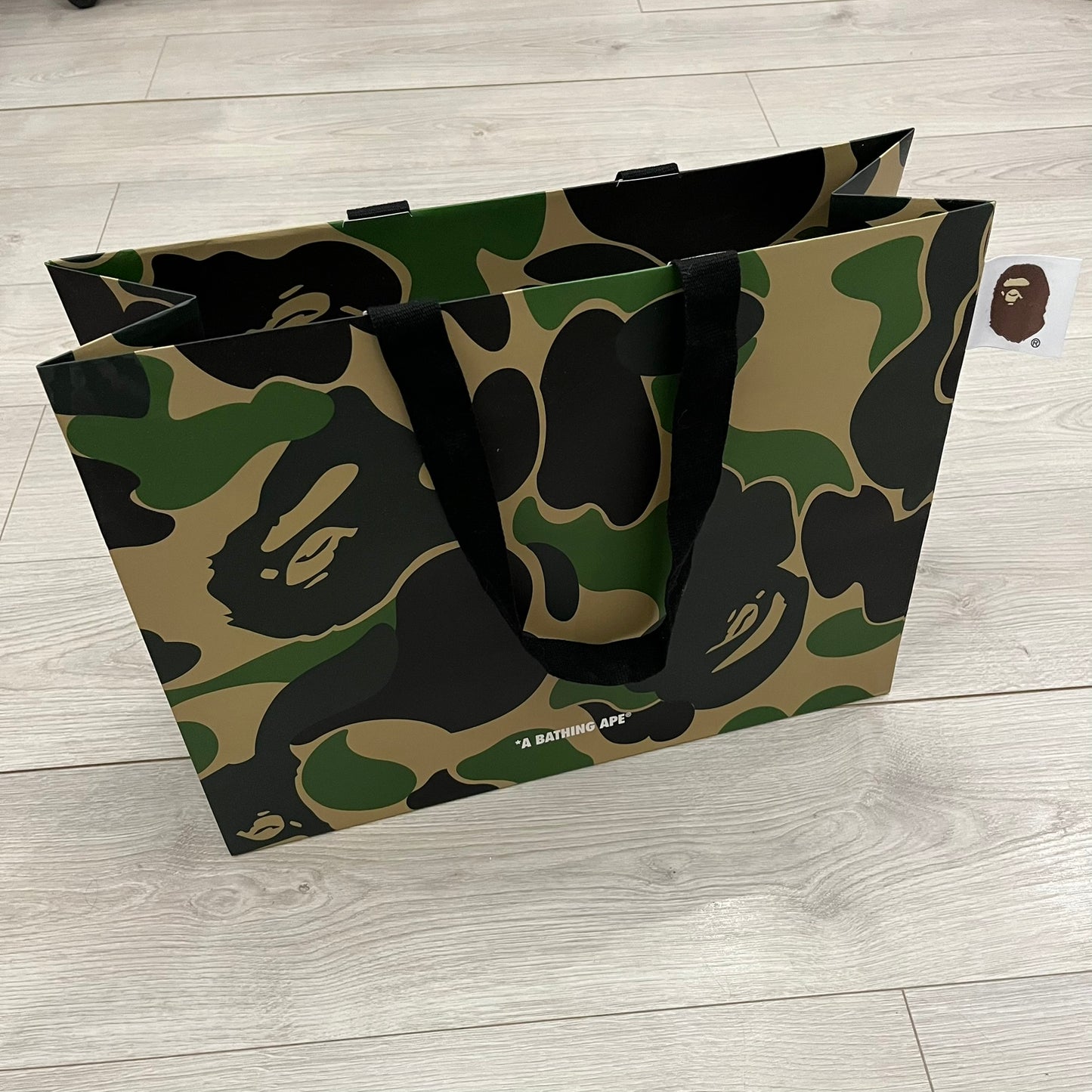 bape camo shopping bag