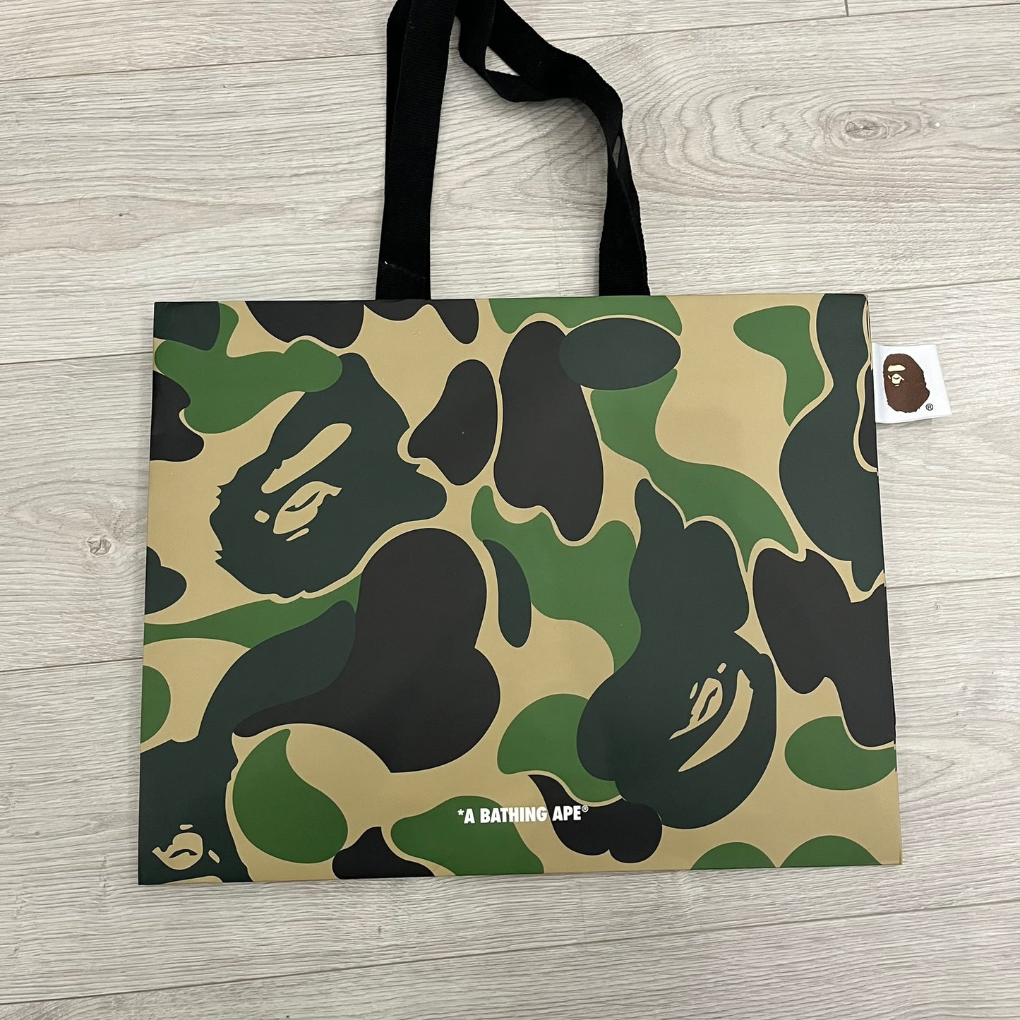 bape camo shopping bag