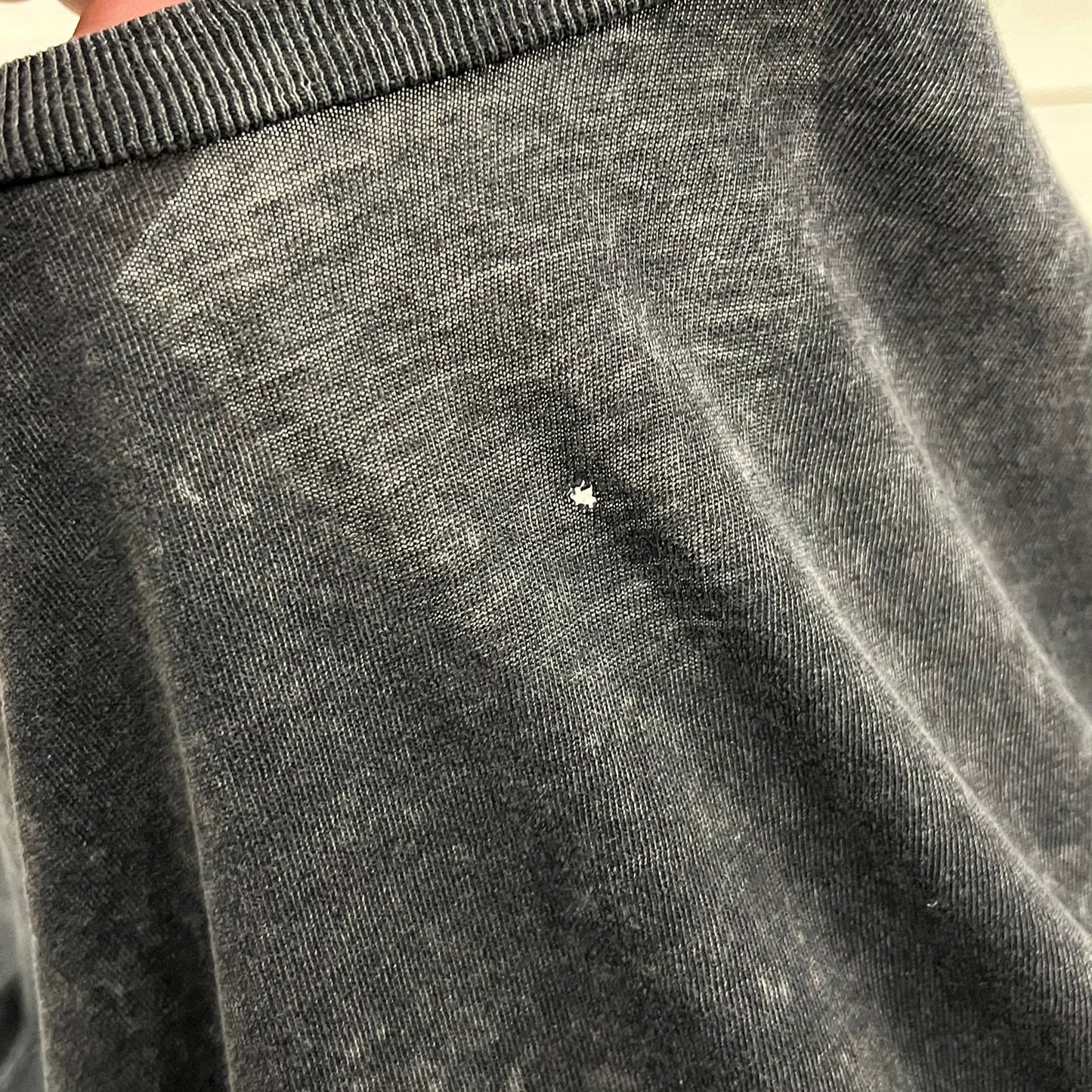 saint laurent distressed logo tee