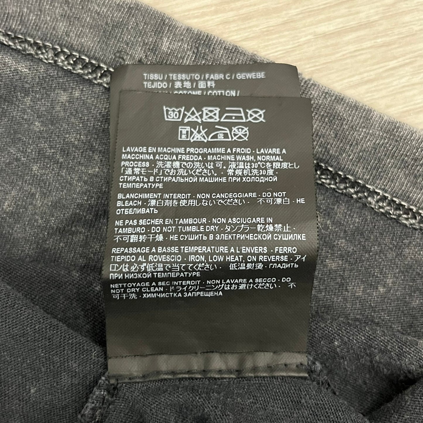 saint laurent distressed logo tee