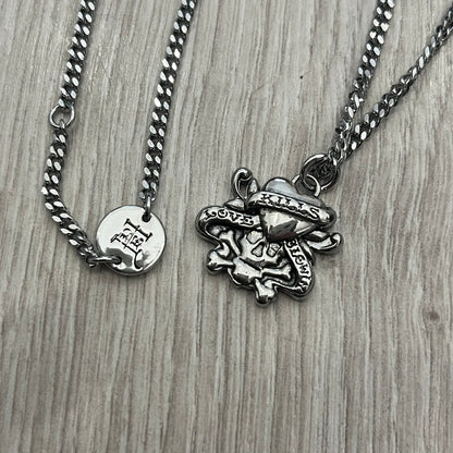 ed hardy fine love kills slowly padlock necklace